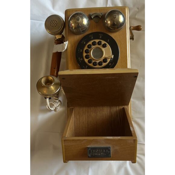 Vintage Thomas Collector’s Edition 1927 Wooden Wall Phone Model PP-9 Untested - Picture 5 of 16